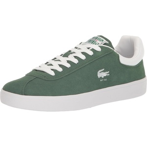 Lacoste Men’s Baseshot Translucent Sole Sneakers(Dark Green/White)