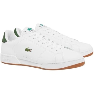Lacoste Men’s Carnaby Cup Leather Sneakers(White & Dark Green)