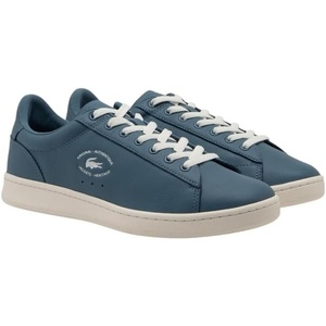 Lacoste Men’s Carnaby Set Leather Sneakers(Blue & Off White)
