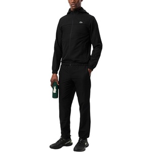 Lacoste Men’s Diamond Taffeta Tracksuit(Black)