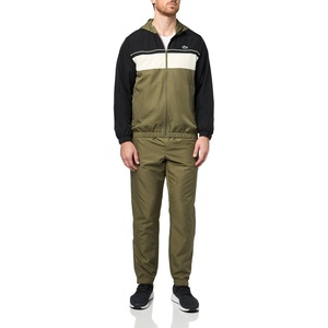 Lacoste Men’s Diamond Taffeta Tracksuit(Olive/Black/Lapland)