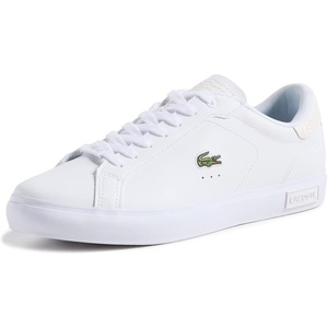 Lacoste Men’s Powercourt Leather Sneakers(Blanc/Blanc)