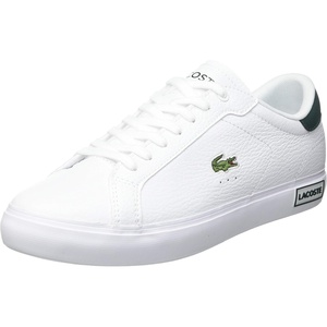 Lacoste Men’s Powercourt Leather Sneakers(Wht Dk Grn)