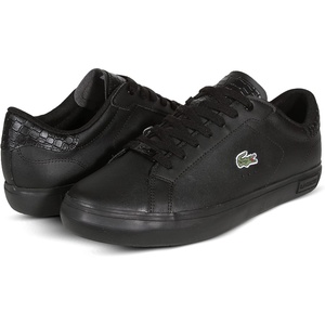Lacoste Men’s Powercourt Sneakers(Black/Green Croc)