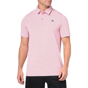 Lacoste Men’s Regular Fit UV Protect Collar Logo Golf Polo Shirt(Alice/White)