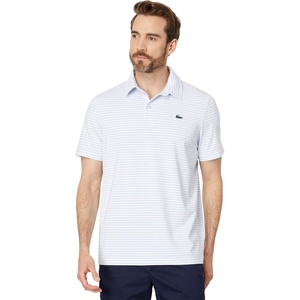 Lacoste Men’s Regular Fit UV Protect Collar Logo Golf Polo Shirt(Phoenix Blue/White)