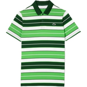 Lacoste Men’s Regular Fit UV Protect Collar Logo Golf Polo Shirt(Sorrel/Flour/Green)