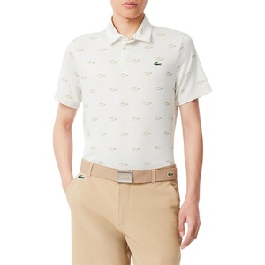 Lacoste Men’s Regular Fit UV Protect Golf Polo Shirt(Flour/Ochre)