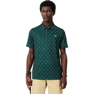 Lacoste Men’s Regular Fit UV Protect Golf Polo Shirt(Forest Green/Flour)