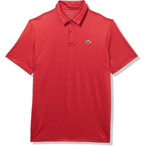 Lacoste Men’s Regular Fit UV Protect Golf Polo Shirt(Ora/Navy Blue)