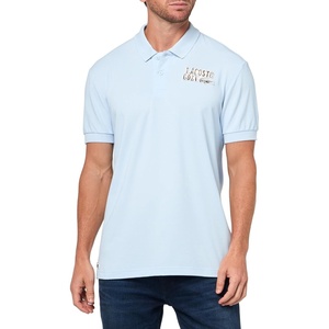 Lacoste Men’s Relaxed Fit Mini-piqué Golf Polo Shirt(Baby Blue)