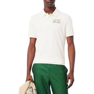 Lacoste Men’s Relaxed Fit Mini-piqué Golf Polo Shirt(Flour)