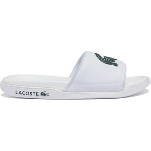 Lacoste Men’s Serve Slide Dual Sandal(White & Dark Green)