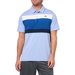 Lacoste Men’s Sport Regular Fit Color Block Golf Polo Shirt(Delphinium/France Blue/White)