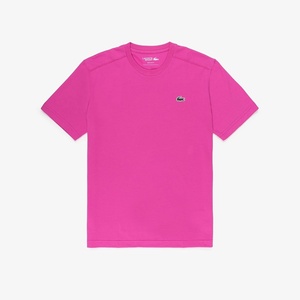 Lacoste Mens Sport Ultra Dry Cotton Sport T-Shirt(Fuchsia)