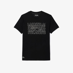 Lacoste Men’s Ultra Dry Printed T-Shirt(Black)