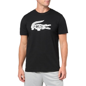 Lacoste Men’s Ultra Dry Printed T-Shirt(Black/White)