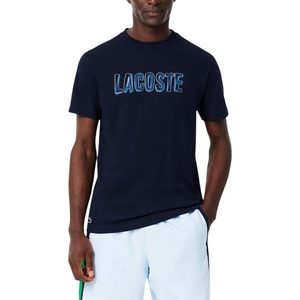 Lacoste Men’s Ultra Dry Printed T-Shirt(Navy Blue Lacoste Print)