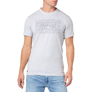 Lacoste Men’s Ultra Dry Printed T-Shirt(Silver Chine)