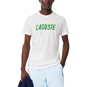 Lacoste Men’s Ultra Dry Printed T-Shirt(White Lacoste Print)