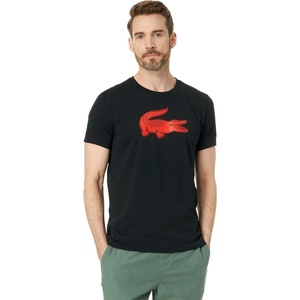 Lacoste Men’s Ultra Dry XXL Logo Sport T-shirt(Black/Corrida)