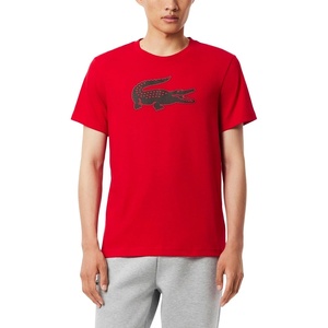 Lacoste Men’s Ultra Dry XXL Logo Sport T-shirt(Red/Navy Blue)