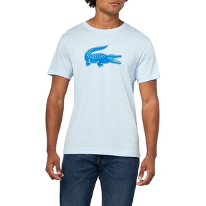 Lacoste Men’s Ultra Dry XXL Logo Sport T-shirt(Rill Blue/Gipsy Blue)