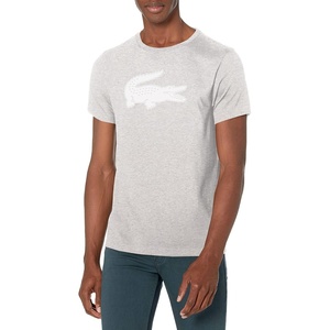Lacoste Men’s Ultra Dry XXL Logo Sport T-shirt(Silver Chine/White)