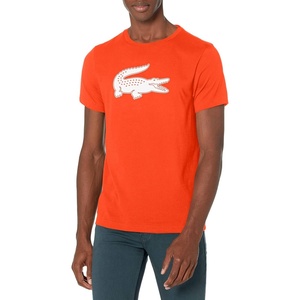 Lacoste Men’s Ultra Dry XXL Logo Sport T-shirt(Sunrise/White)