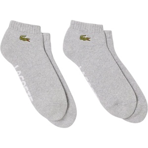 Lacoste Unisex Sport 2-Pack Jersey Cotton Socks(Grey Chine)