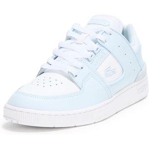 Lacoste Women’s Court Cage Leather Sneakers(Light Blue/White)