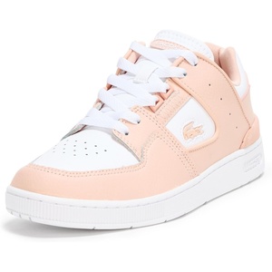 Lacoste Women’s Court Cage Leather Sneakers(Light Pink/White)