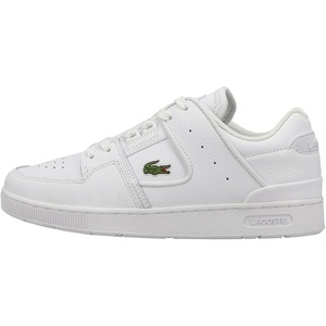 Lacoste Women’s Court Cage Leather Sneakers(White/White)