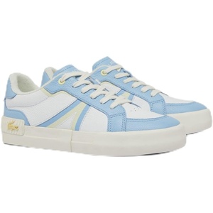 Lacoste Women’s L004 Canvas Trainers(Light Blue/White)
