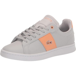 Lacoste Women’s Lacoste Carnaby Leather Trainers(Light Grey/Light Orange)