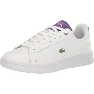 Lacoste Women’s Lacoste Carnaby Leather Trainers(White/Dark Purple)