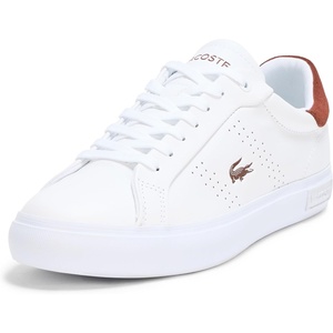 Lacoste Women’s Powercourt Sneakers(White/Brown)
