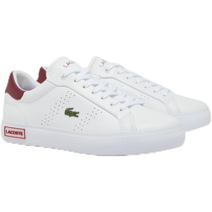 Lacoste Women’s Powercourt Sneakers(White/Burgundy)