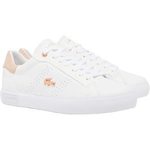 Lacoste Women’s Powercourt Sneakers(White/Light Pink)