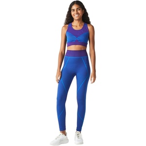 Lacoste Women’s Sport Contrast Striped Seamless Leggings(Samui/Marina)