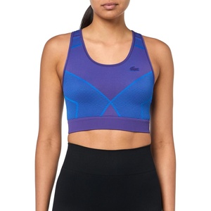 Lacoste Women’s Sport Contrast Striped Seamless Sports Bra(Samui/Marina)