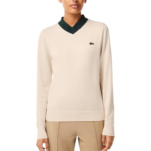 Lacoste Women’s Sport Cotton Pima Technical Knit Golf Sweater(Lapland/Forest Green)