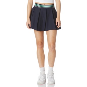 Lacoste Womens Sport Piqué Tennis Skirt with Liner(Navy Blue/Navy Blue)