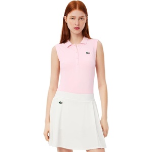 Lacoste Womens Sport Slim Fit UV Protect Stretch Golf Polo Shirt(Flamingo)