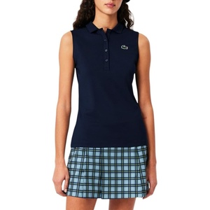 Lacoste Womens Sport Slim Fit UV Protect Stretch Golf Polo Shirt(Navy Blue)