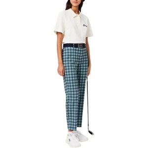 Lacoste Women’s Sport Slim Fit Uv Protect Stretch Golf Pants(Dusty Blue/Navy Blue)