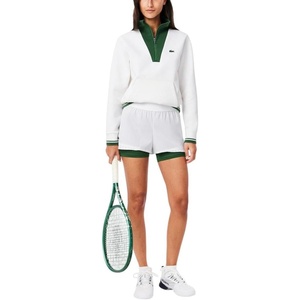 Lacoste Women’s Sport Ultra Dry Lined Tennis Shorts(White/Green)