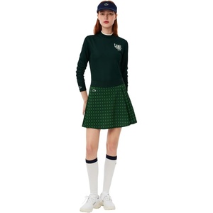 Lacoste Women’s Sport Ultra Dry Stretch Golf Skirt with Liner(Green/Dark Green)