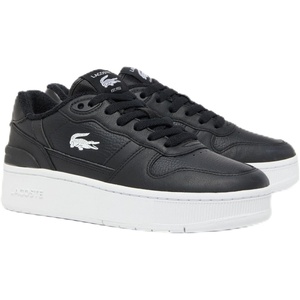 Lacoste Womens T-Clip Plaform Sneaker(Black/White)