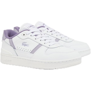 Lacoste Women’s T-Clip Set Sneaker(White/Light Purple)